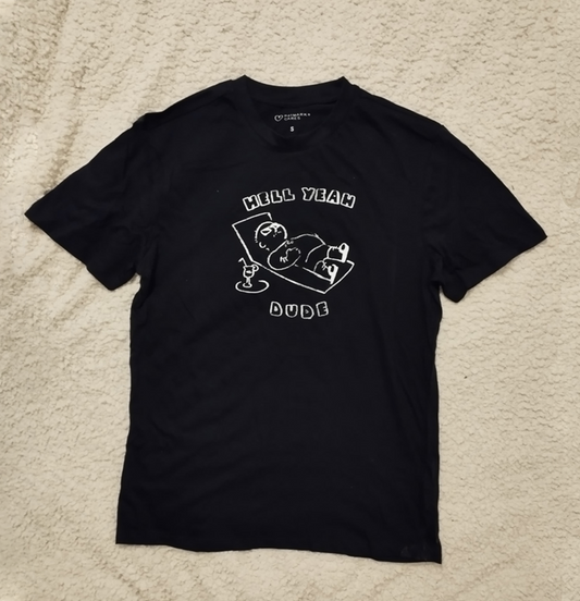 Hand Printed 'Hell Yeah Dude' T-Shirt